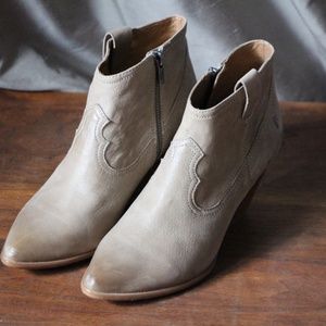 Frye Reina Western Leather Ankle Booties